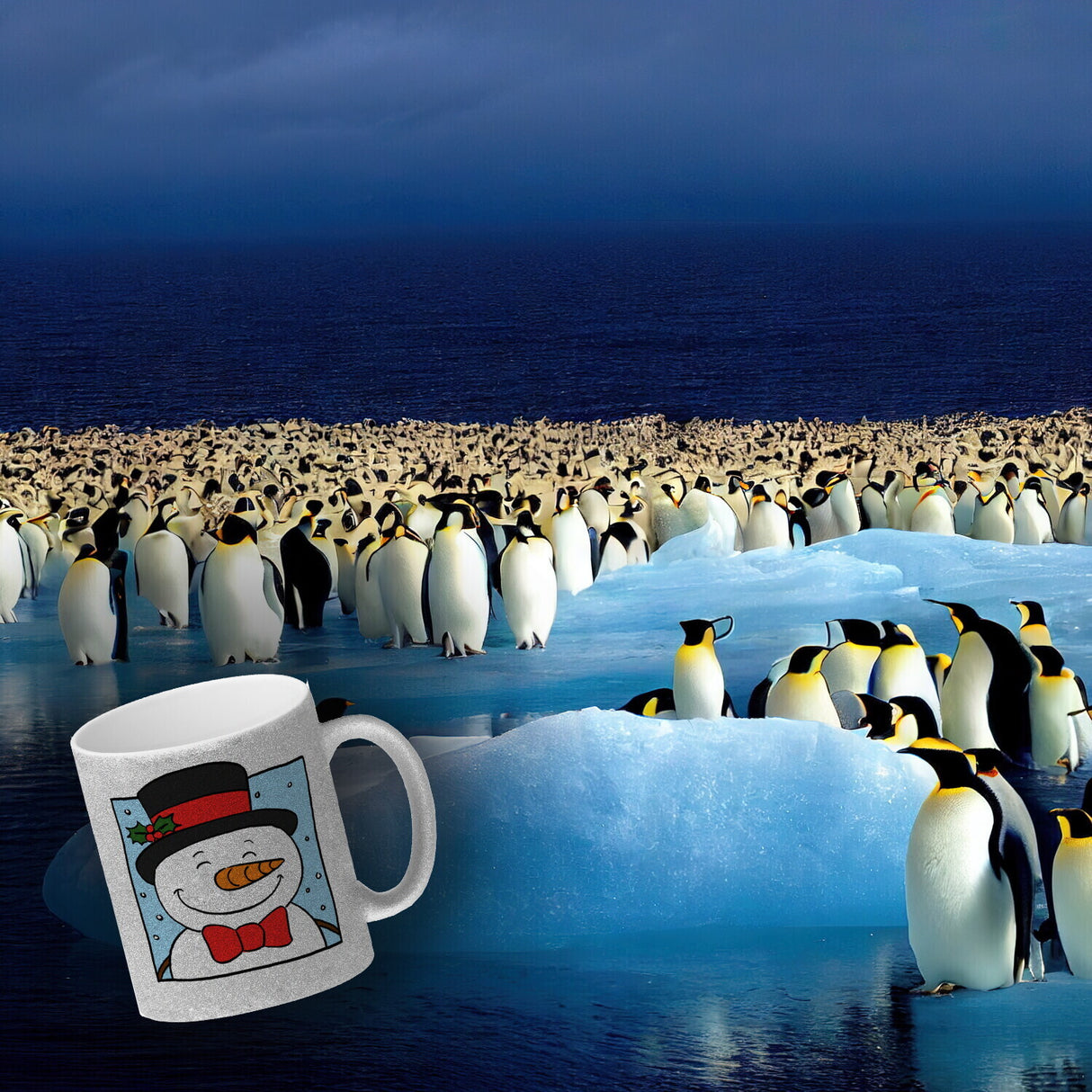 Schneemann & Pinguin Kaffeebecher