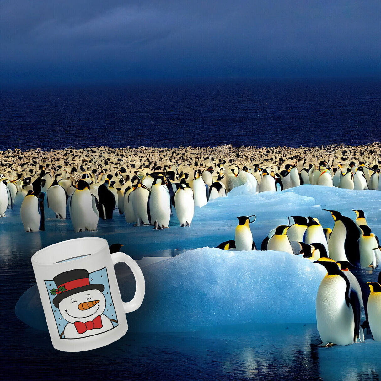 Schneemann & Pinguin Kaffeebecher