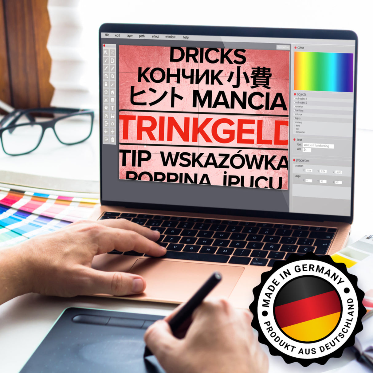 Trinkgeld in verschiedenen Sprachen Spardose