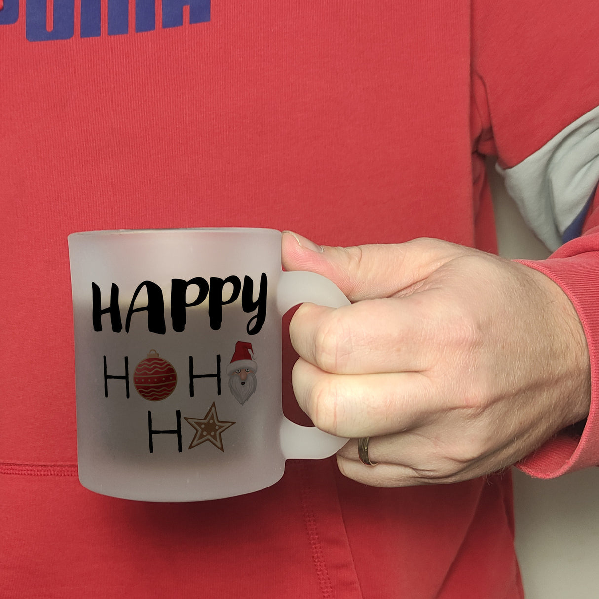 Happy HoHoHo Weihnachtsspruch Kaffeebecher
