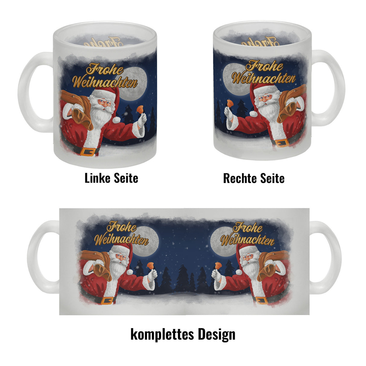 Frohe Weihnachten mit Weihnachtsmann Kaffeebecher