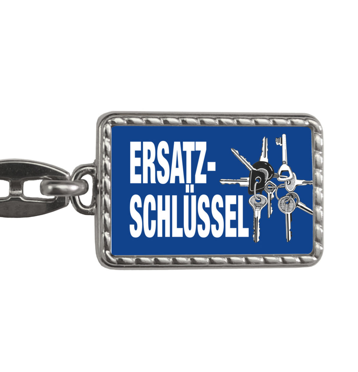 Ersatzschlüssel Schlüsselanhänger mit Schlüsselbund-Motiv