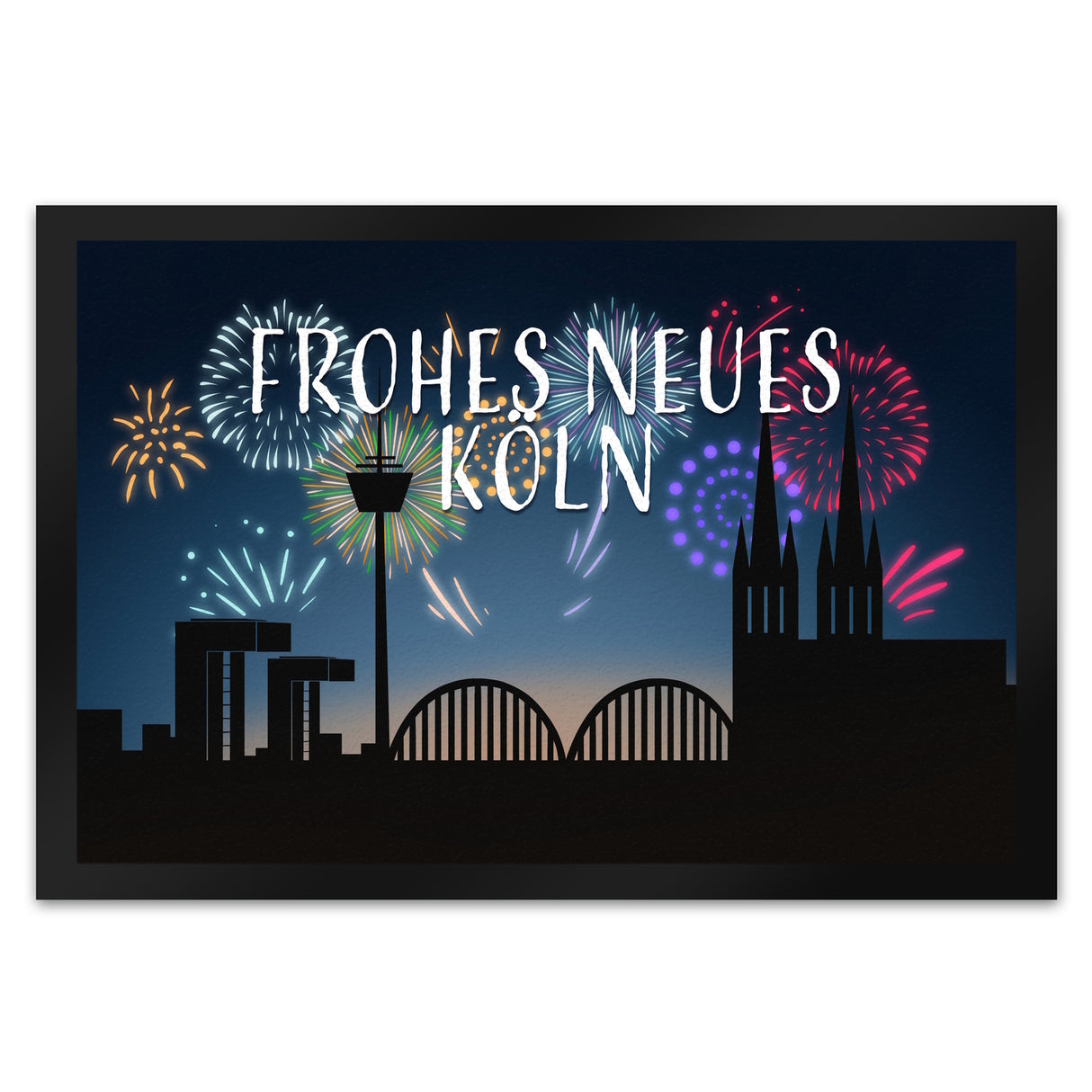 Frohes Neues Köln Fußmatte in 35x50 cm
