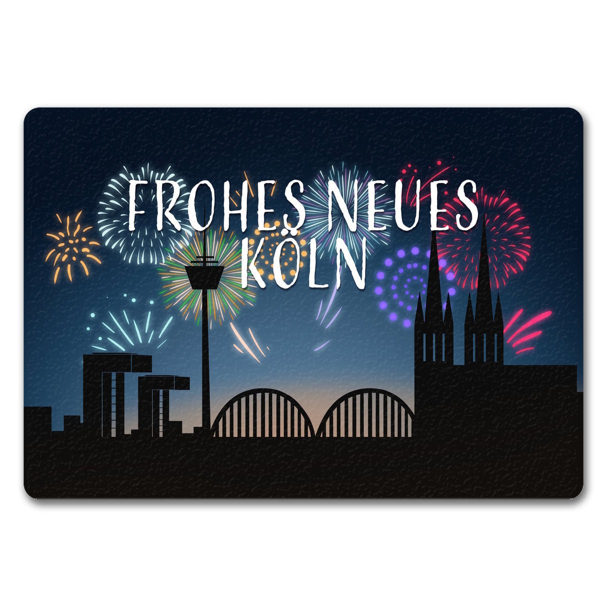 Frohes Neues Köln Fußmatte in 35x50 cm