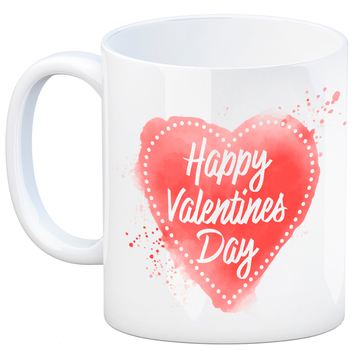 Happy Valentines Day Herz in regenbogenfarben Kaffeebecher