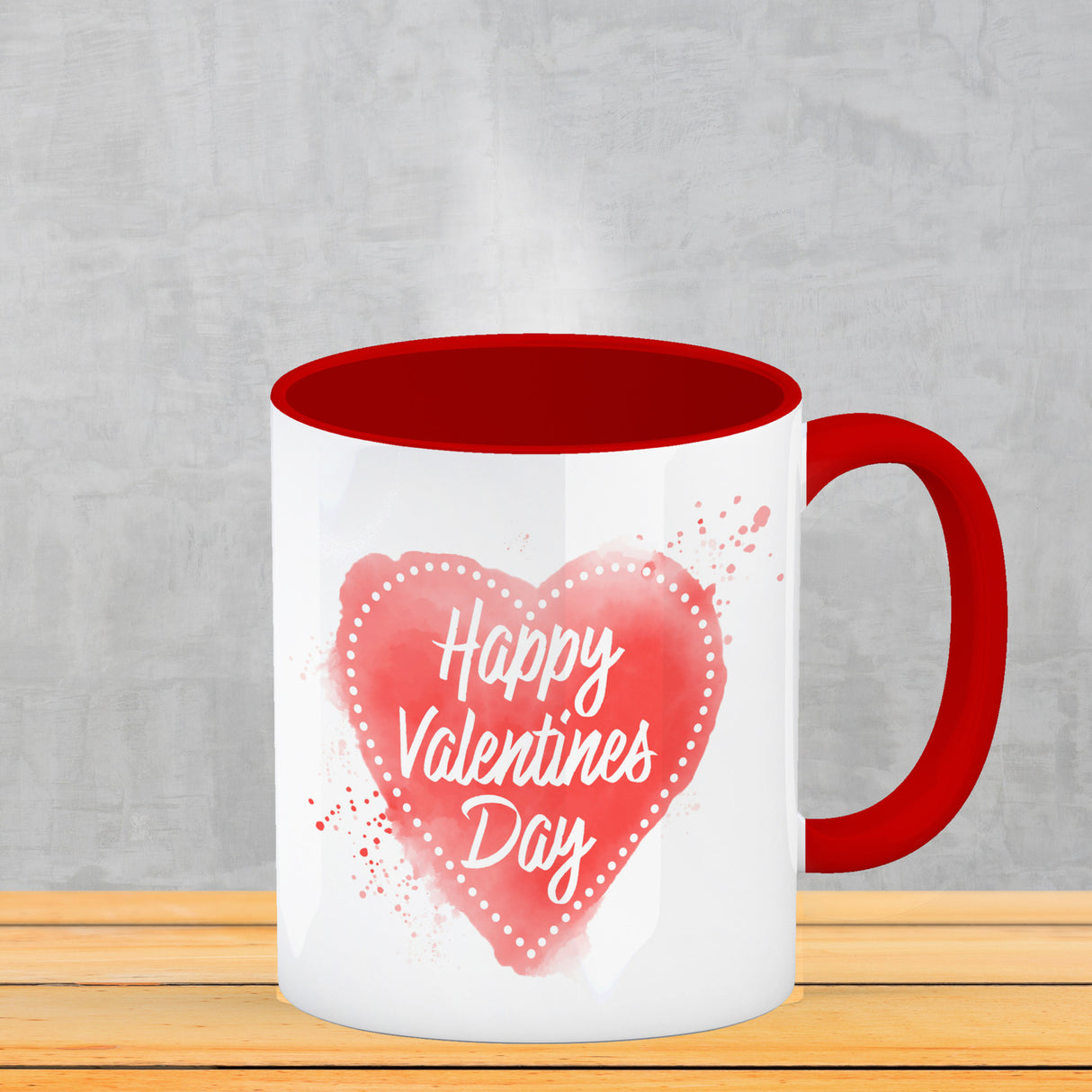 Happy Valentines Day Herz in regenbogenfarben Kaffeebecher