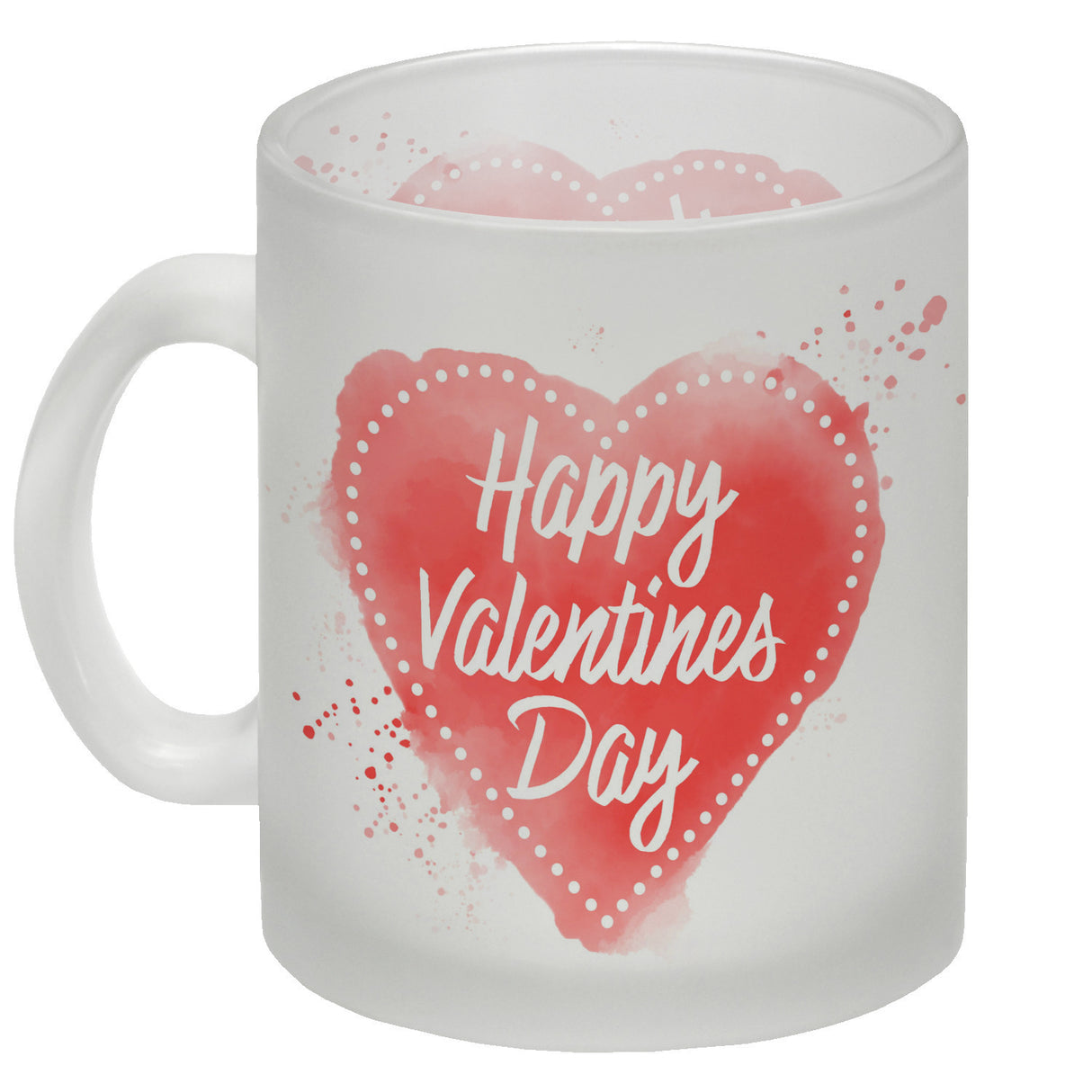 Happy Valentines Day Herz in regenbogenfarben Kaffeebecher