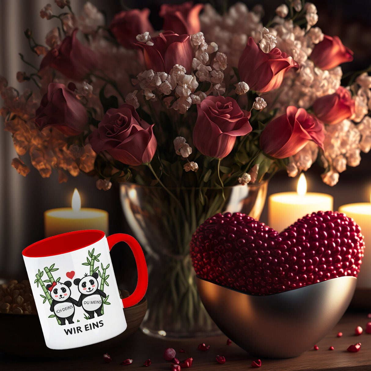 Ich Deins du meins Wir eins Pandabären Kaffeebecher