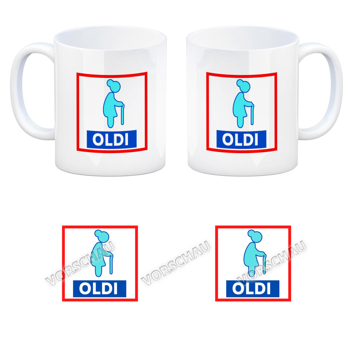 Oldi Discounter Kaffeebecher für Papa