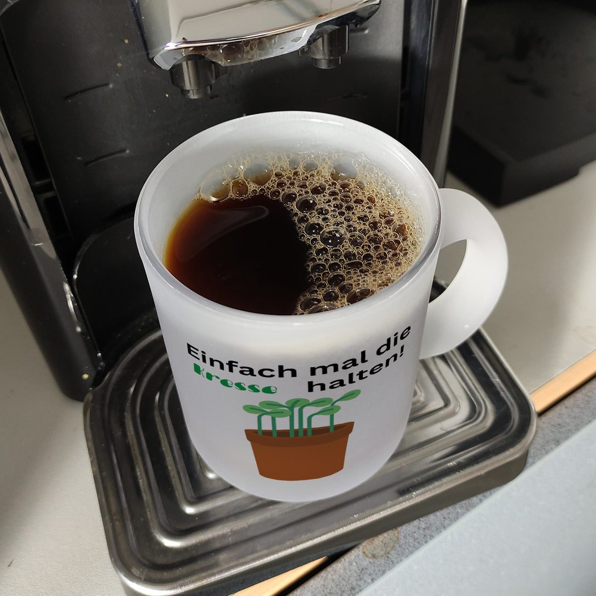 Einfach mal die Kresse halten Kaffeebecher