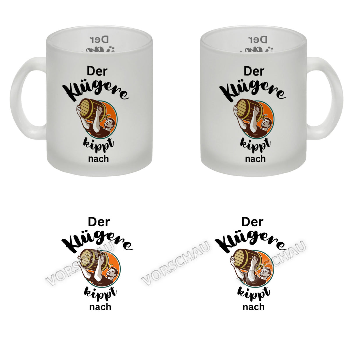 Der Klügere kippt Kaffee nach Kaffeebecher