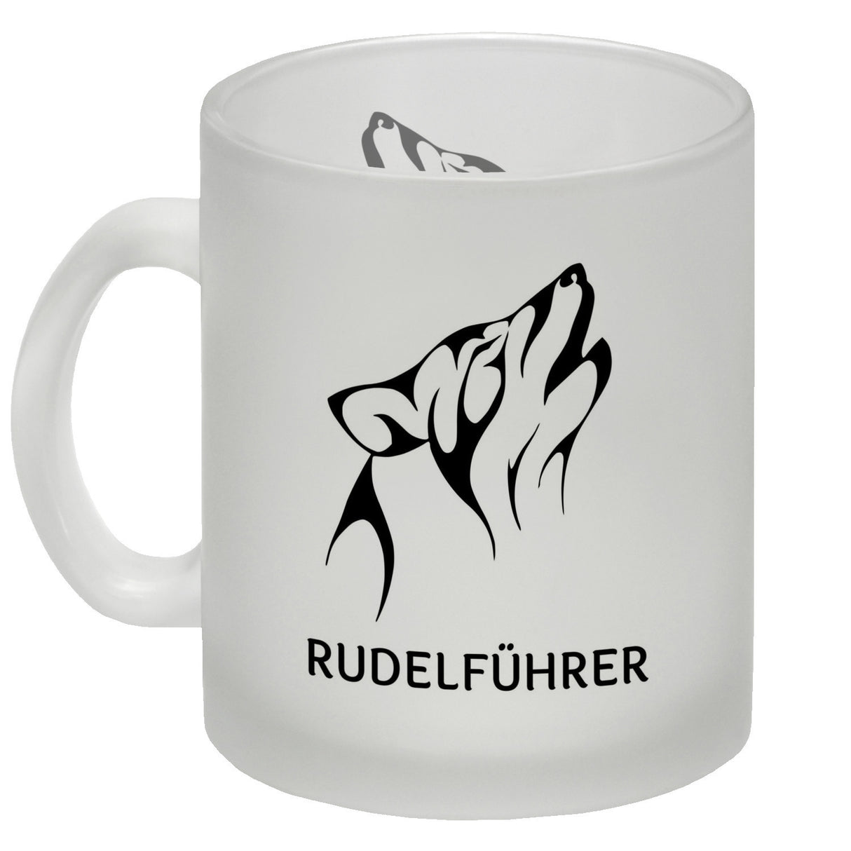 Rudelführer Pfotenabdruck Kaffeebecher mit Wolf Motiv