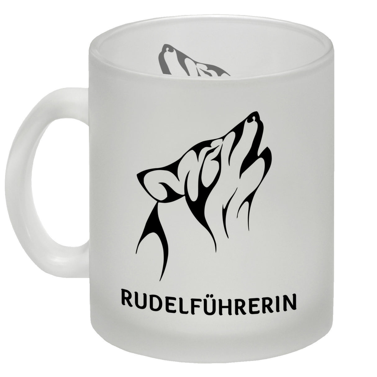 Rudelführerin Wolf Kaffeebecher mit Pfotenabdruck Motiv