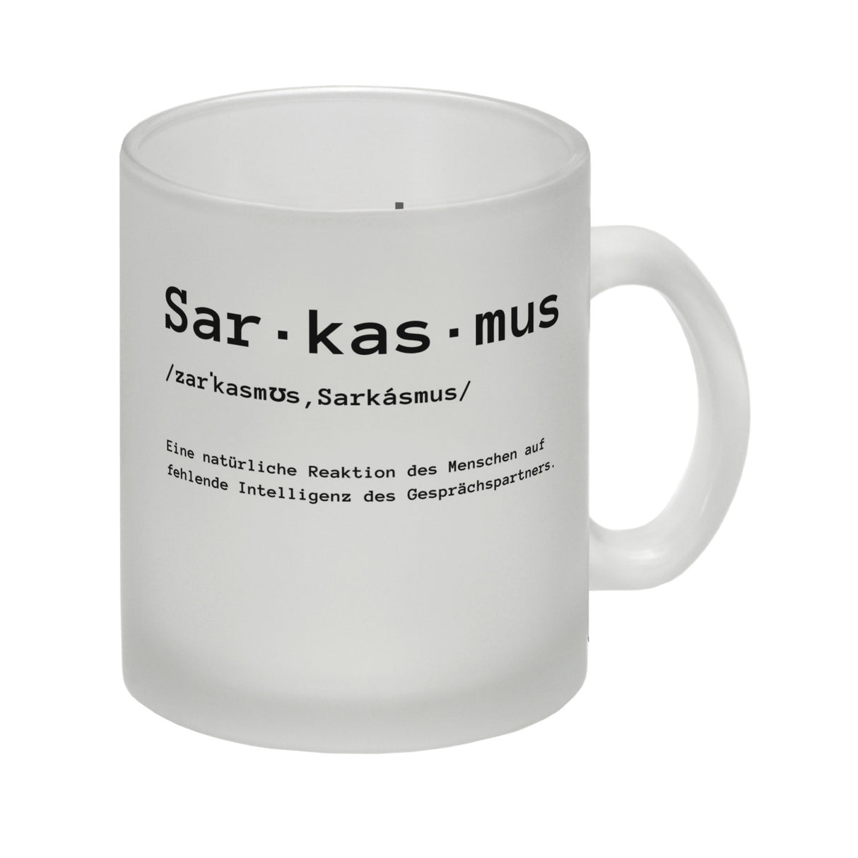 Sarkasmus Definiton Kaffeebecher mit Spruch