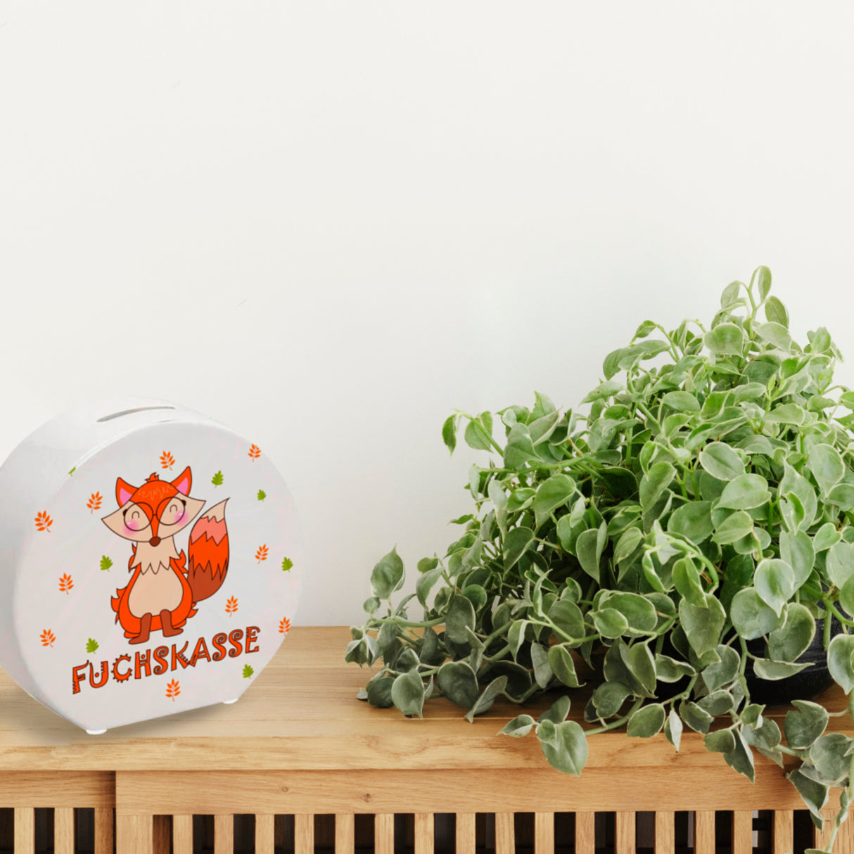 Fuchs Spardose mit Spruch Fox Bank