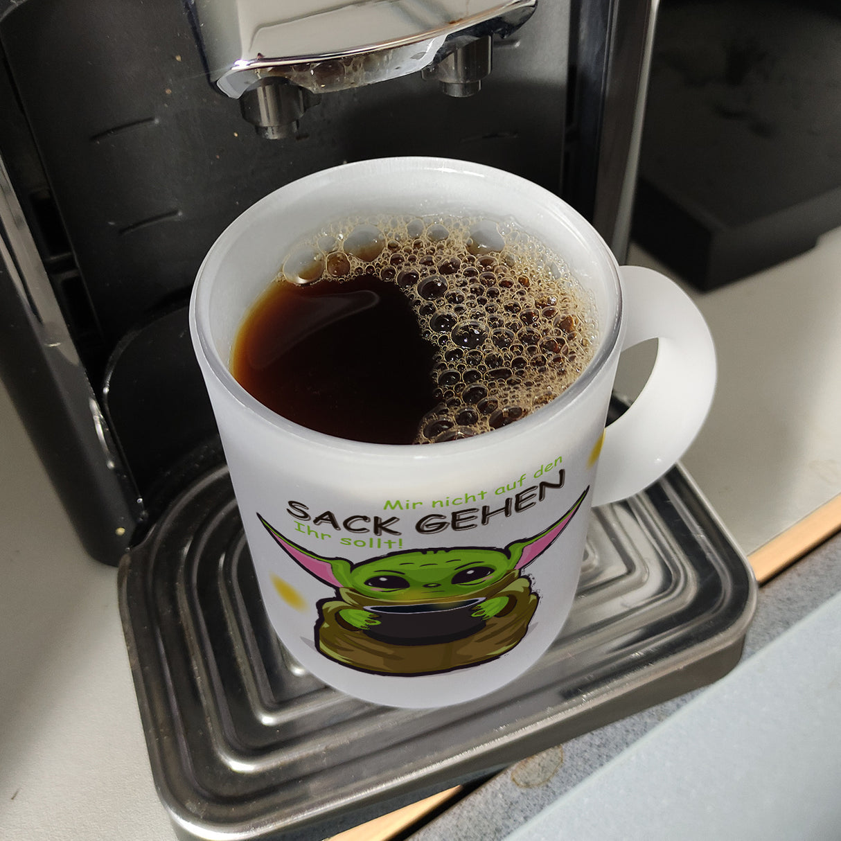 Science-Fiction Kaffeebecher mit Spruch nicht auf den Sack gehen ihr sollt