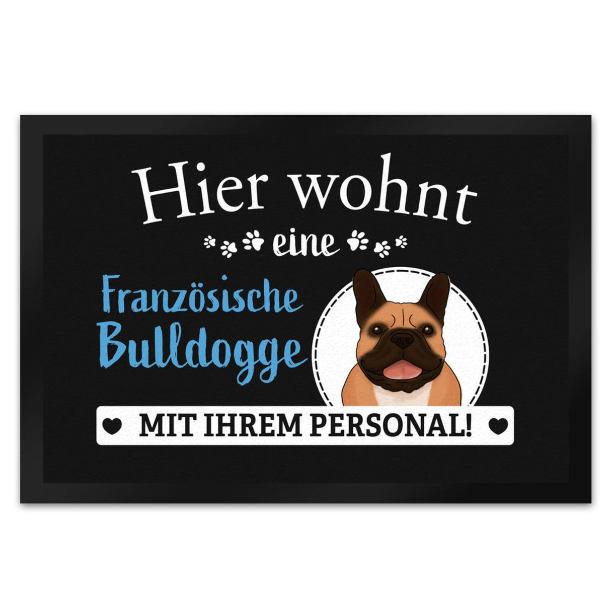 Hier wohnt ein Golden Retriever mit seinem Personal Fußmatte