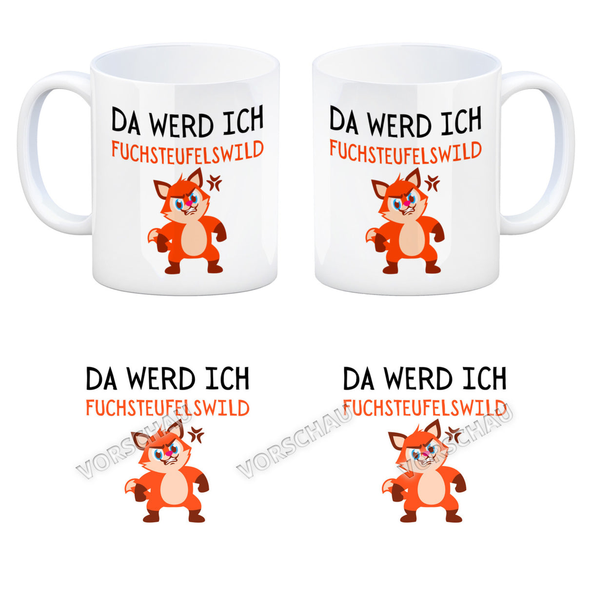Fuchs Kaffeebecher mit Spruch This makes me fox devils wild