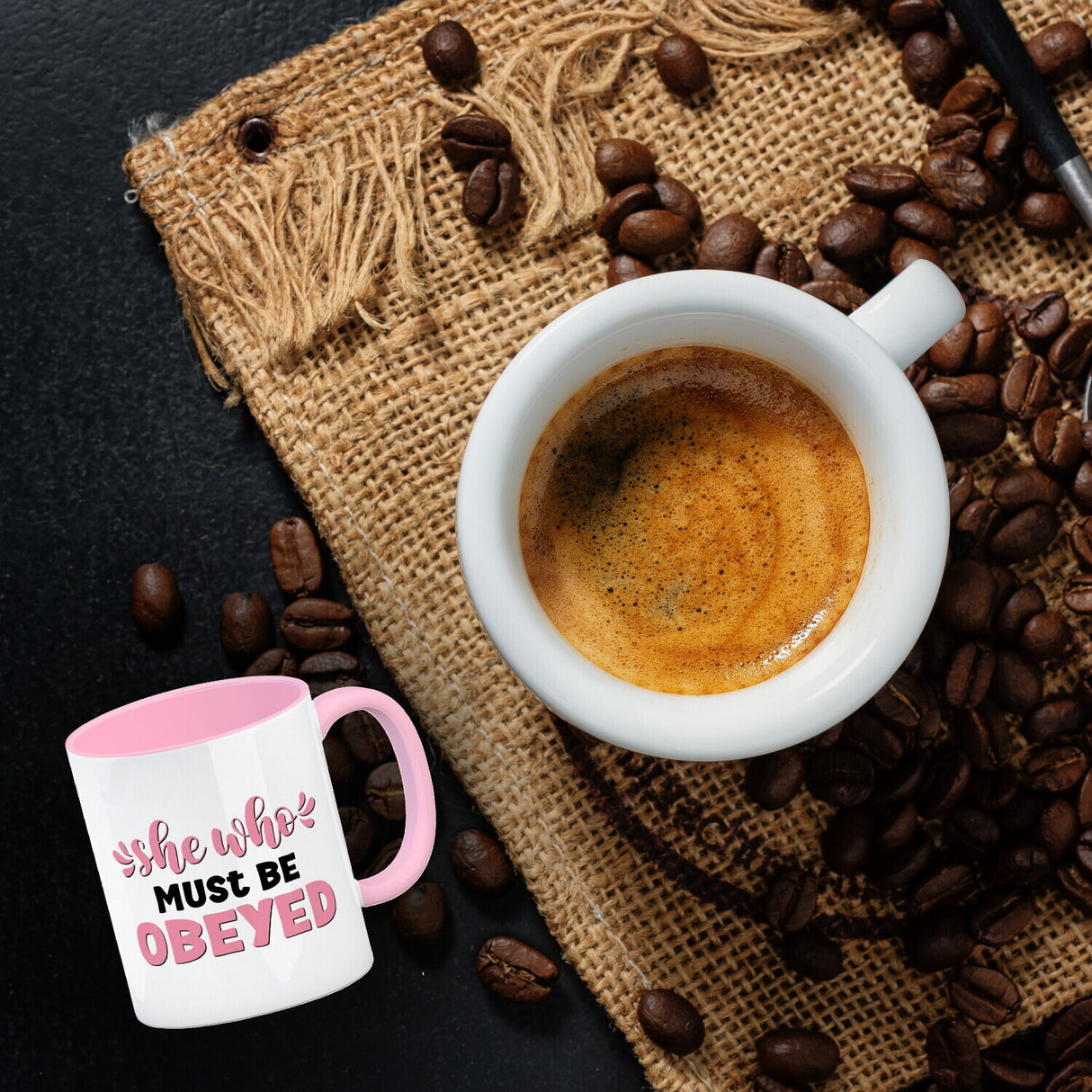 She who must be obeyed Kaffeebecher mit Spruch