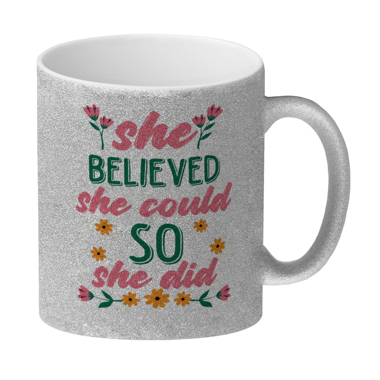 Motivation Kaffeebecher mit Spruch She believed she could so she did