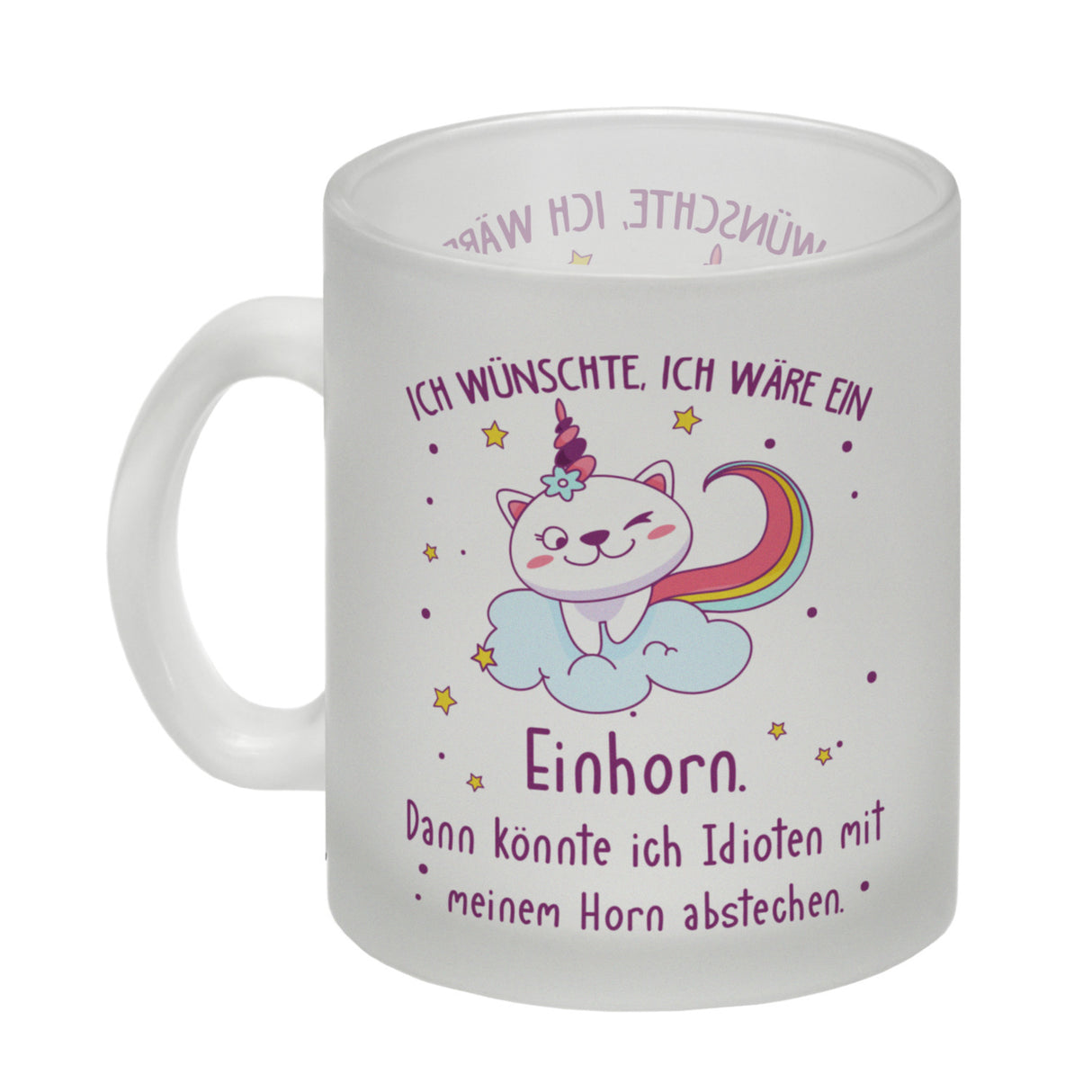 Katzen-Einhorn Kaffeebecher : Ich wünschte ich wäre ein Einhorn