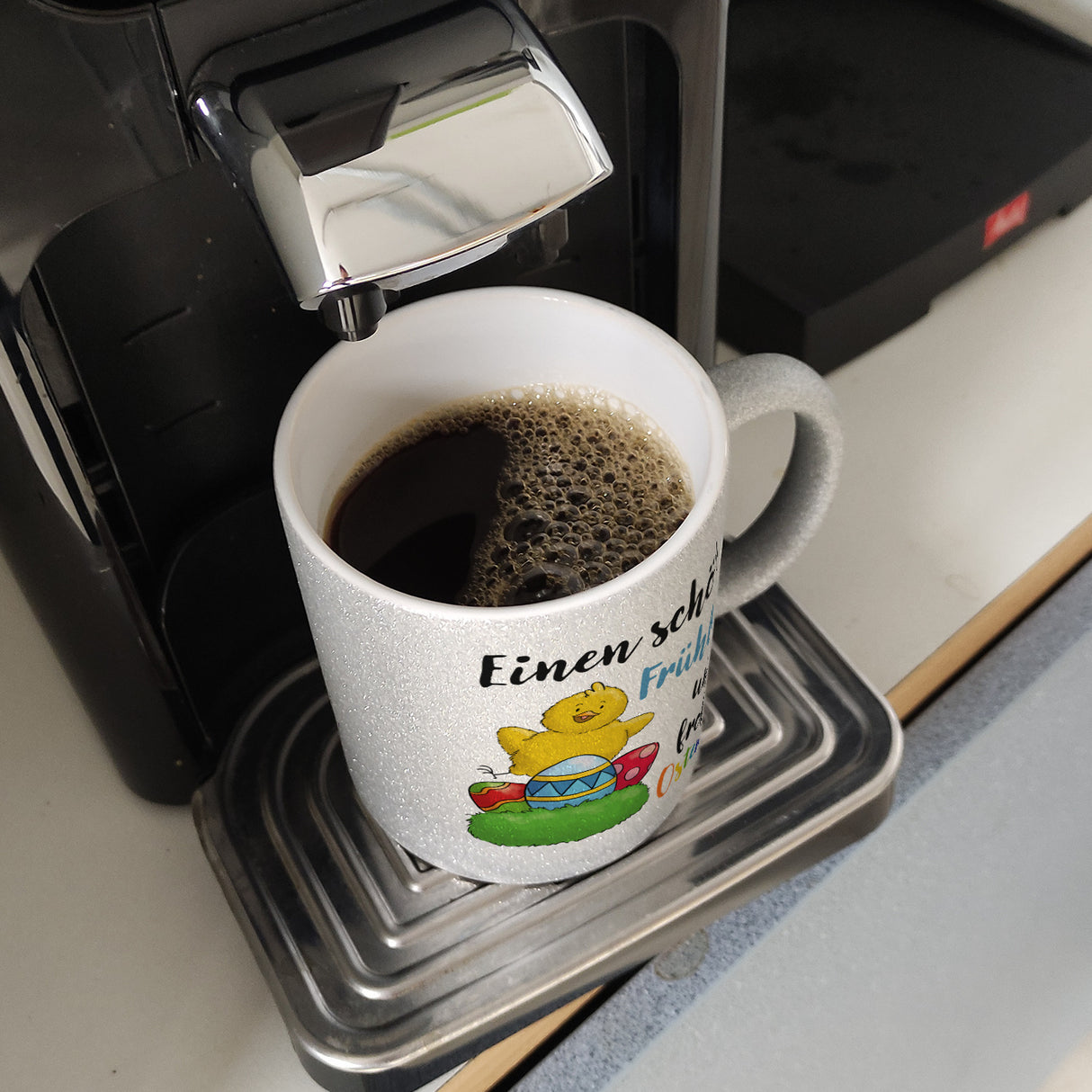 Schönen Frühling und frohe Ostern Kaffeebecher Küken