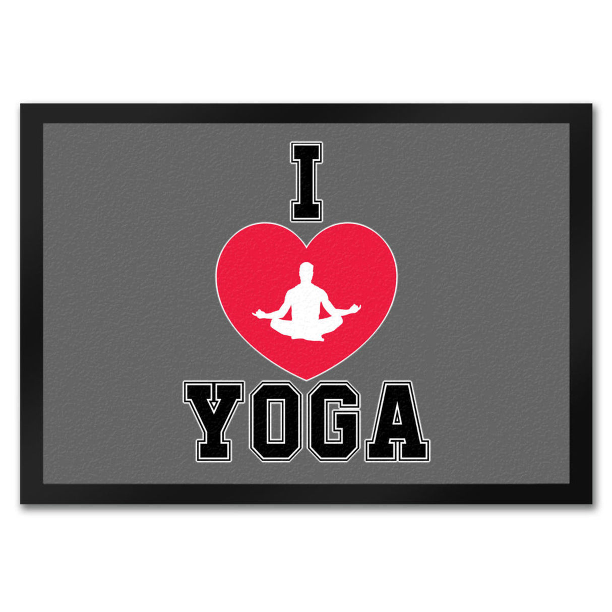 I love Yoga Fußmatte in 35x50 cm für Yogalehrer