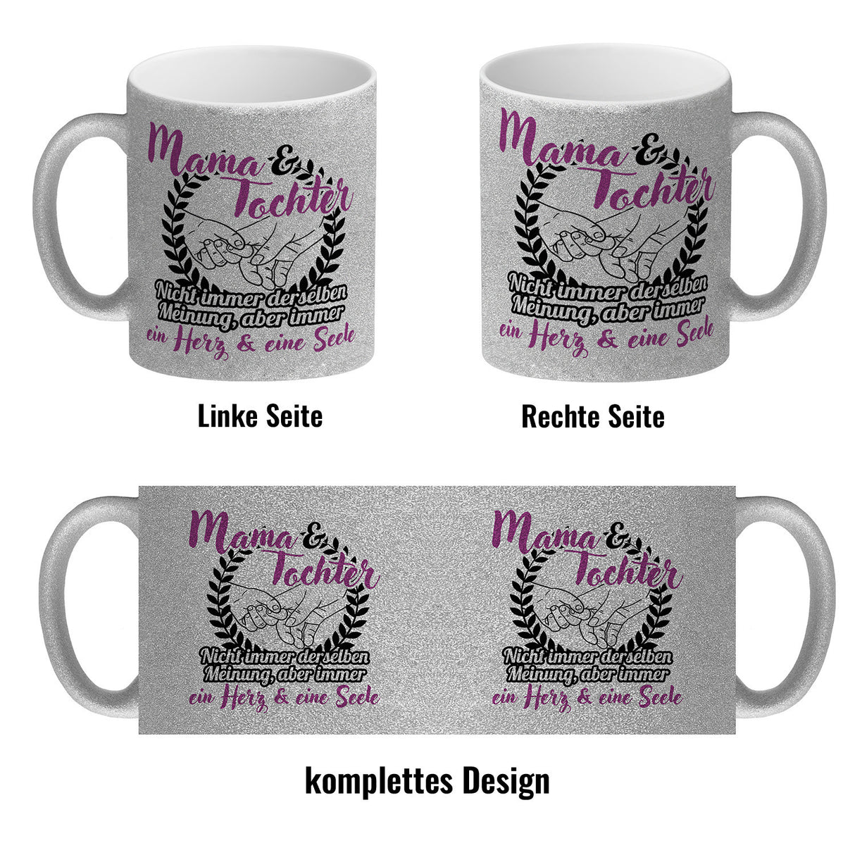 Mama und Tochter - ein Herz & eine Seele Kaffeebecher