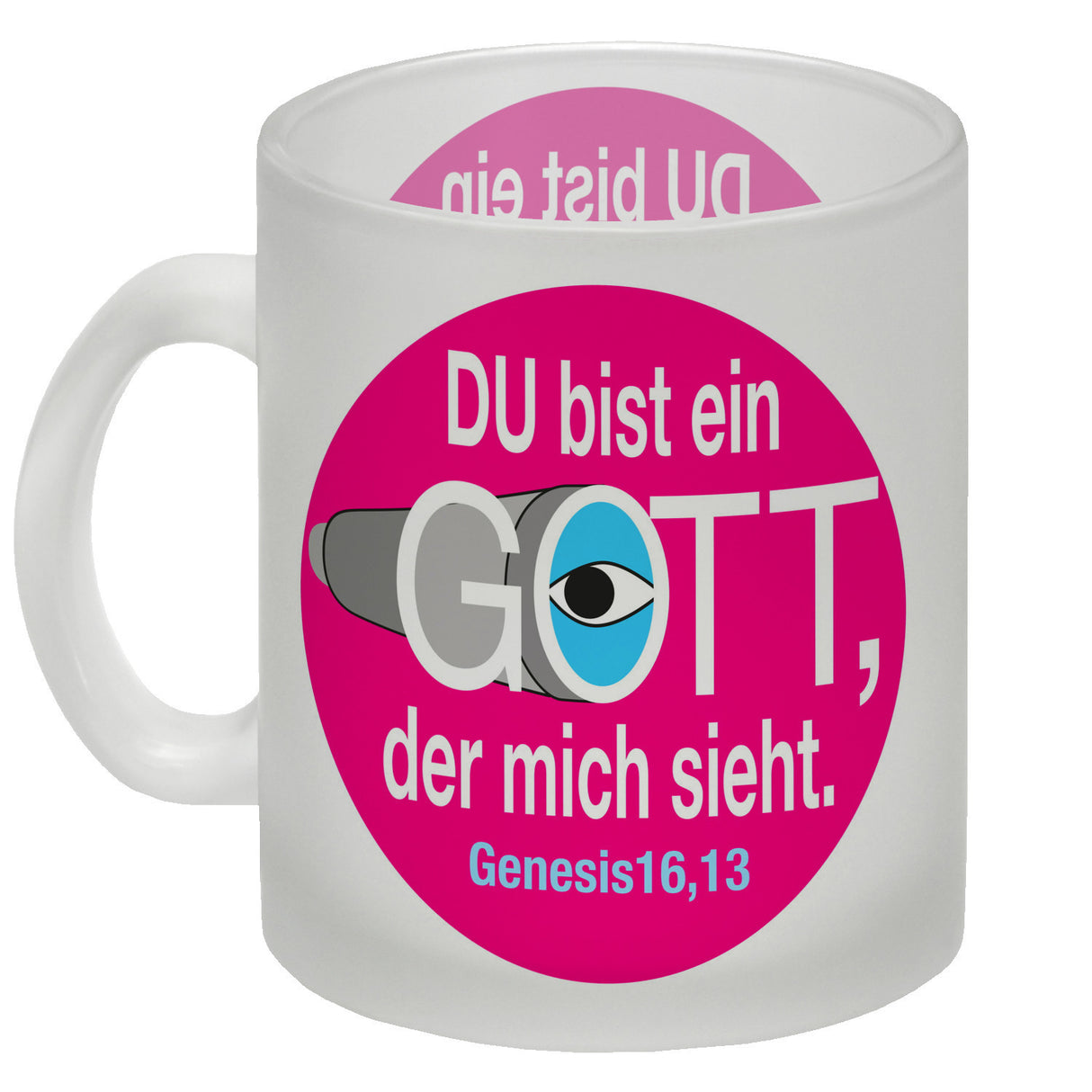 Du bist ein Gott, der mich sieht. Kaffeebecher mit Bibel Zitat