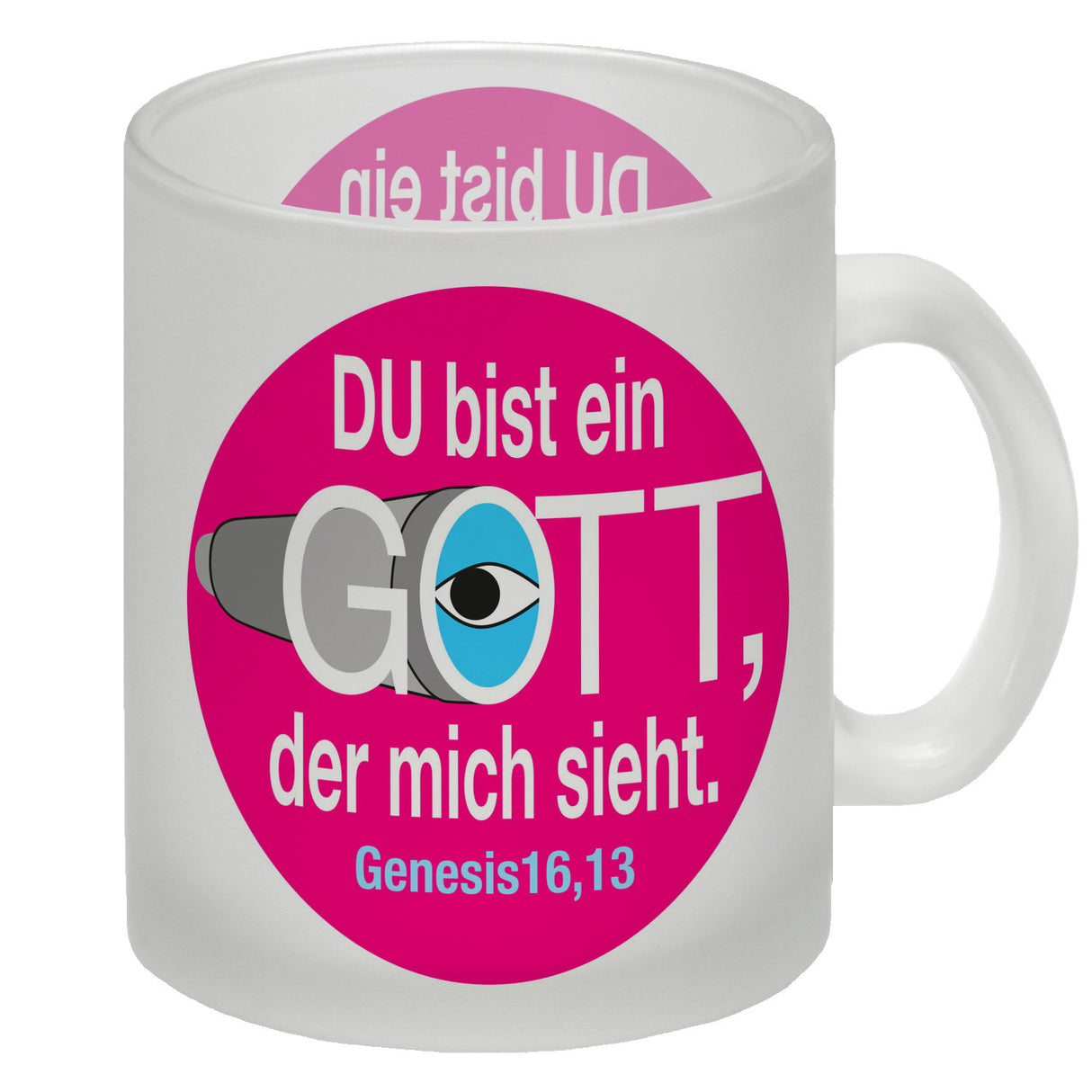 Du bist ein Gott, der mich sieht. Kaffeebecher mit Bibel Zitat