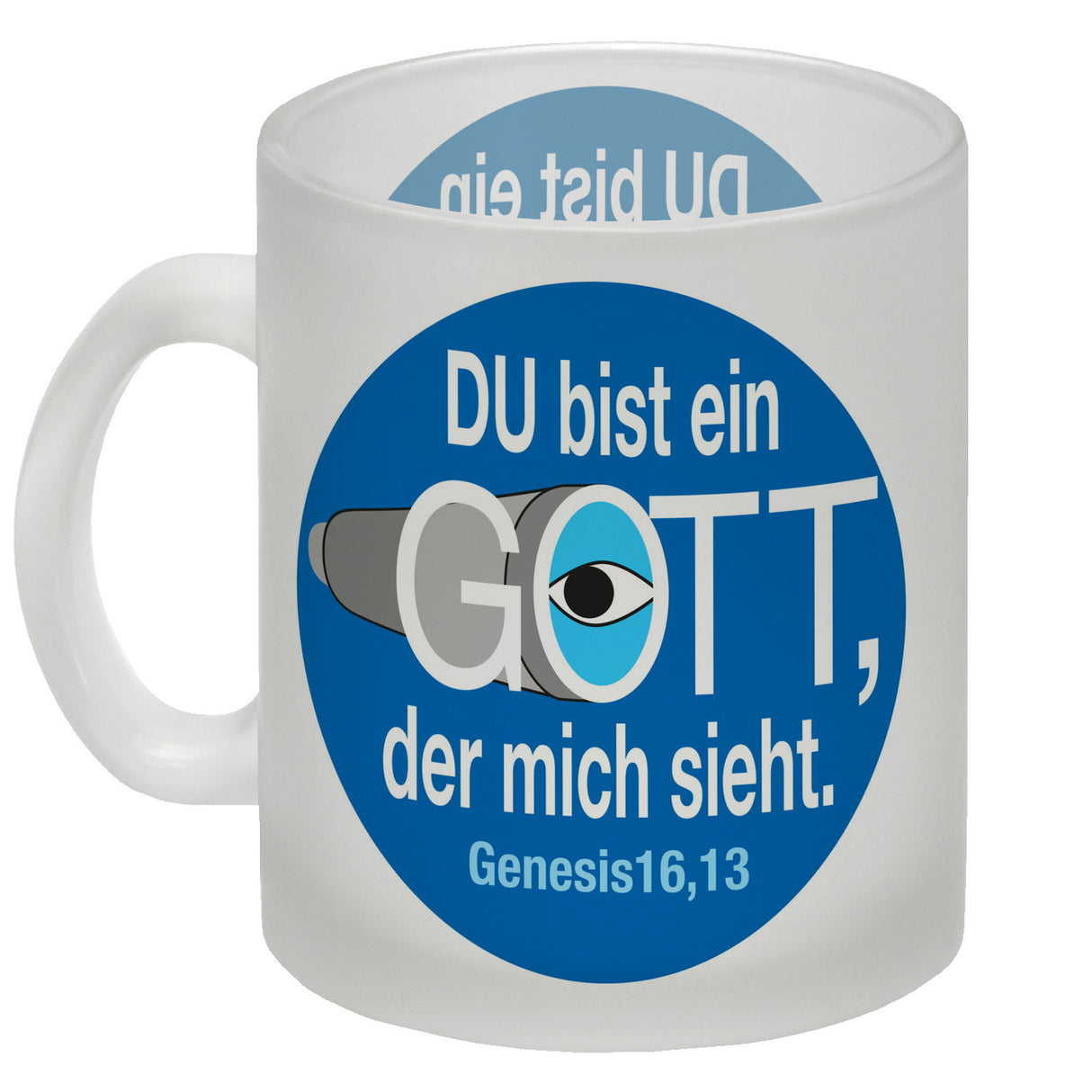Du bist ein Gott, der mich sieht. Kaffeebecher mit Bibel Zitat