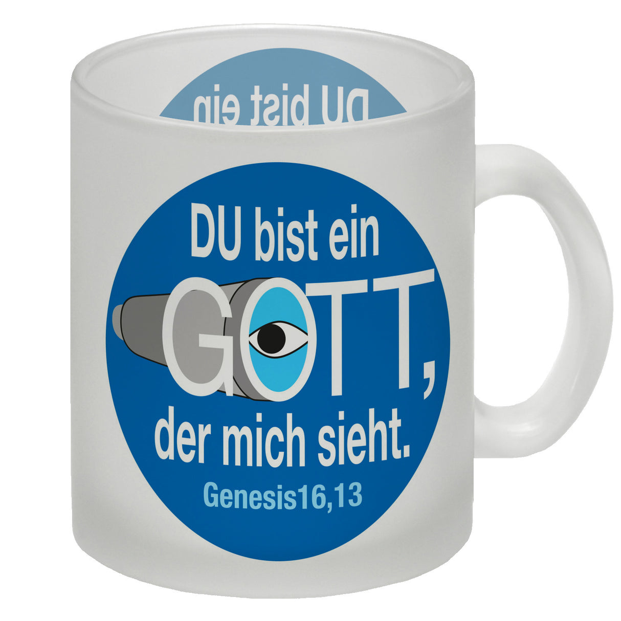 Du bist ein Gott, der mich sieht. Kaffeebecher mit Bibel Zitat