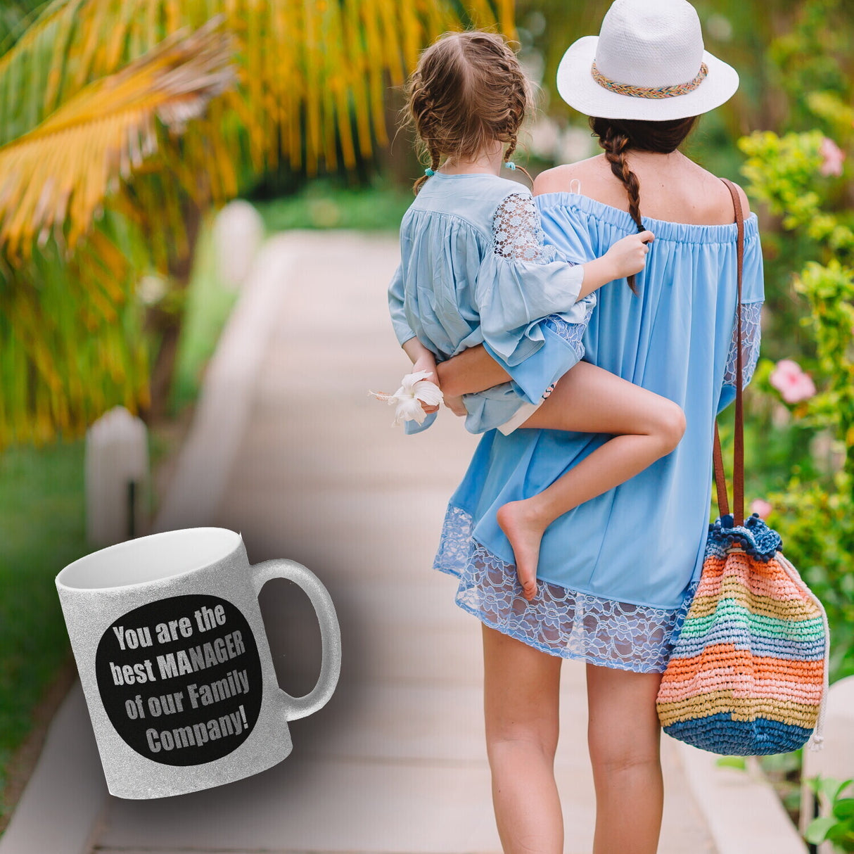 Manager of our Family Kaffeebecher mit Spruch für Mama zum Muttertag