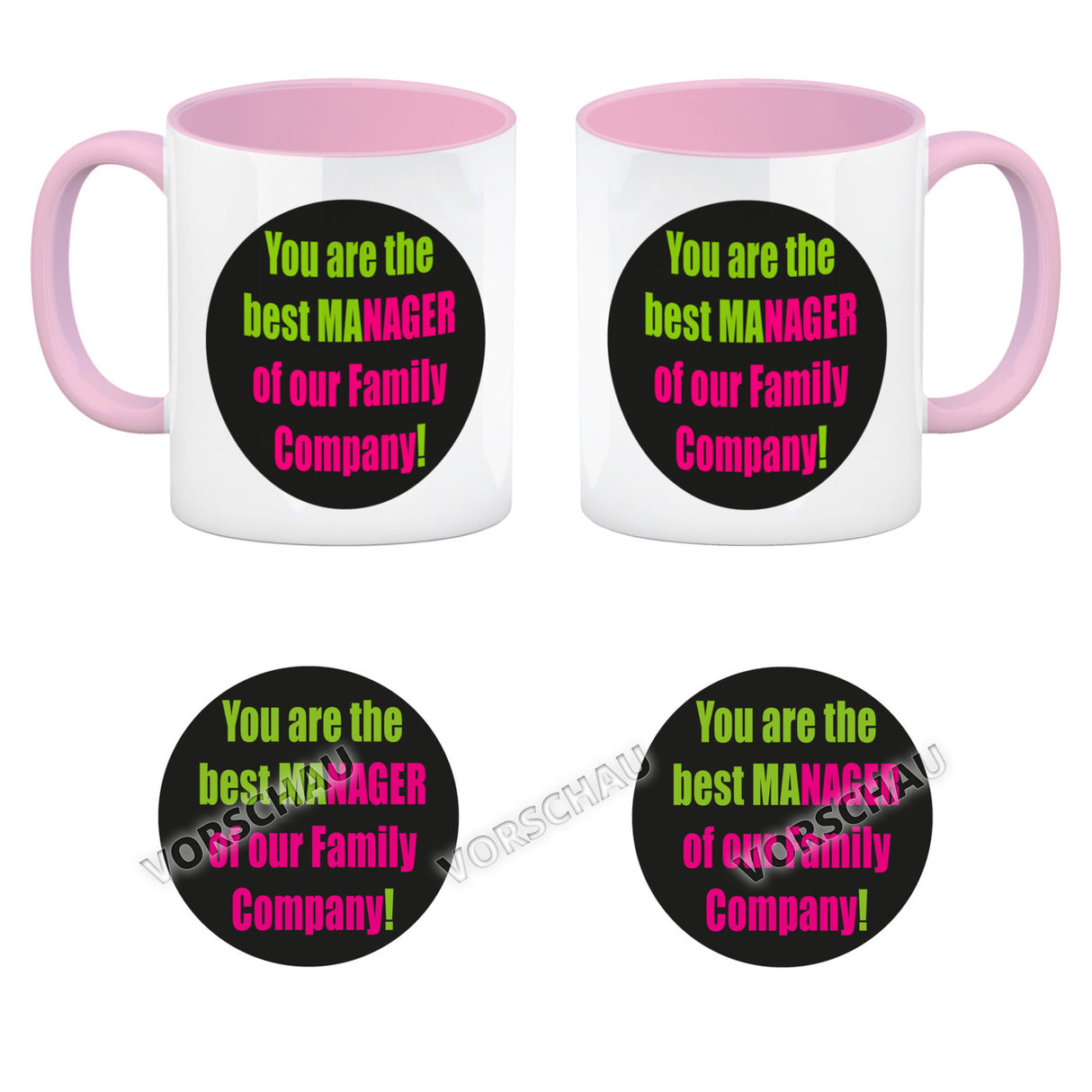 Manager of our Family Kaffeebecher mit Spruch für Mama zum Muttertag