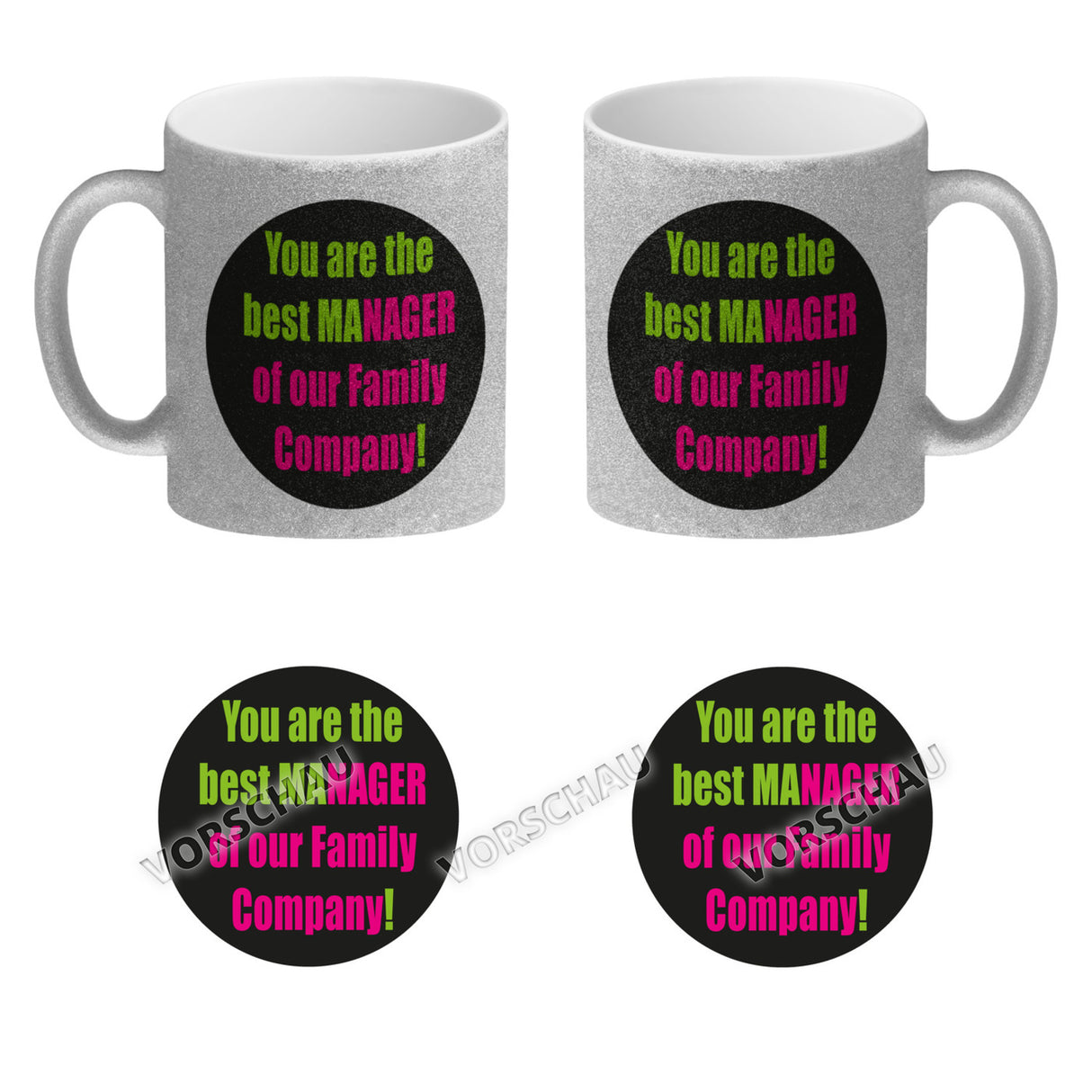 Manager of our Family Kaffeebecher mit Spruch für Mama zum Muttertag