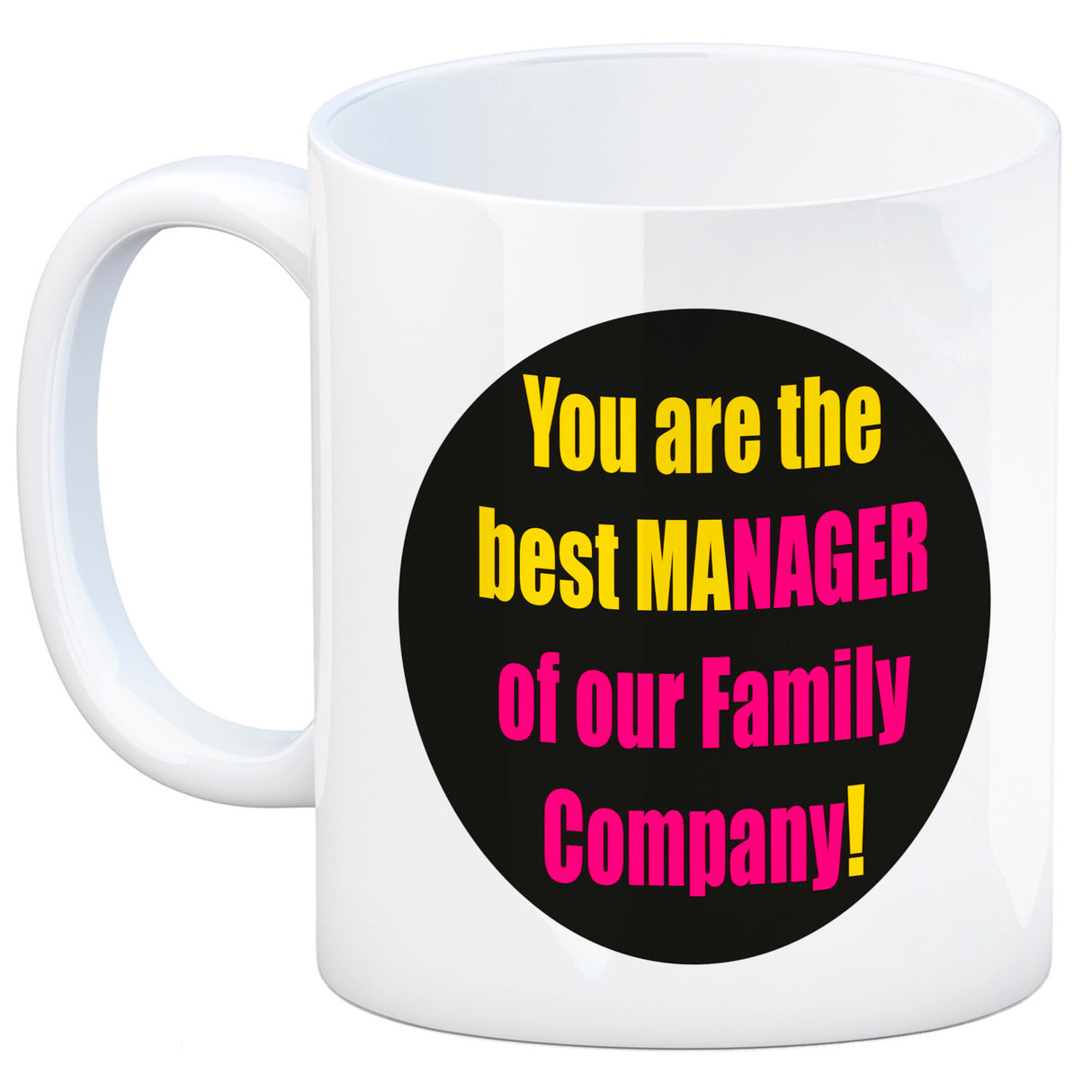Manager of our Family Kaffeebecher mit Spruch für Mama zum Muttertag