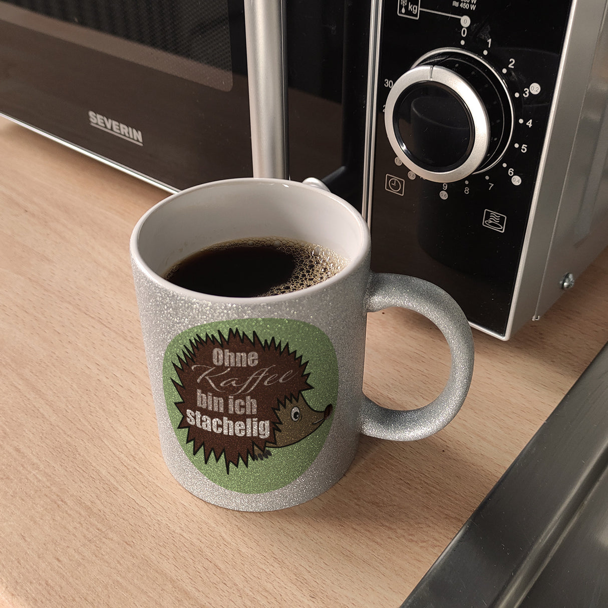 Ohne Kaffee bin ich stachelig Igel Kaffeebecher mit Spruch