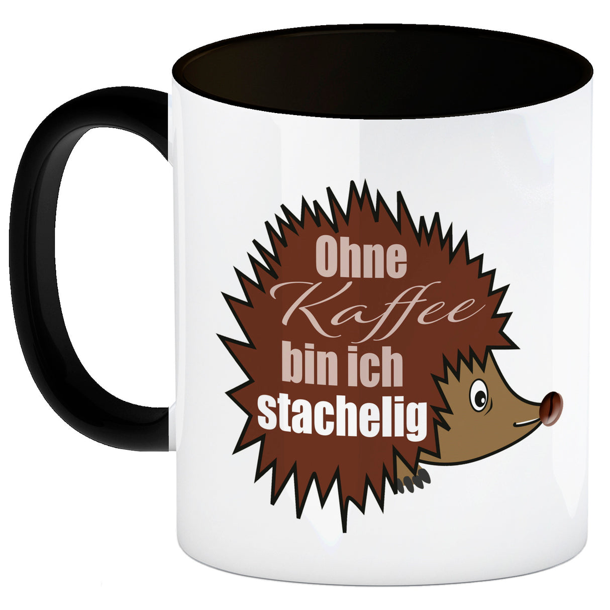 Ohne Kaffee bin ich stachelig Igel Kaffeebecher mit Spruch