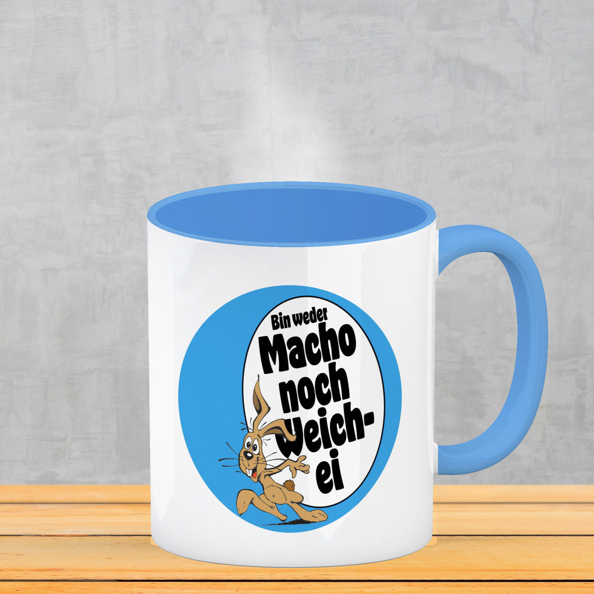 Weder Macho noch Weichei Kaffeebecher mit Osterhase