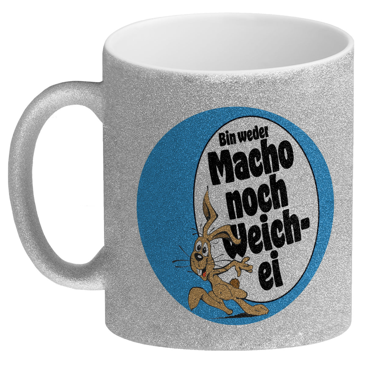 Weder Macho noch Weichei Kaffeebecher mit Osterhase