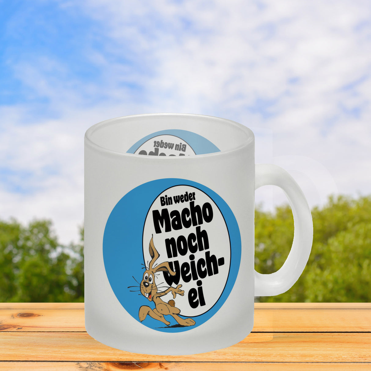 Weder Macho noch Weichei Kaffeebecher mit Osterhase