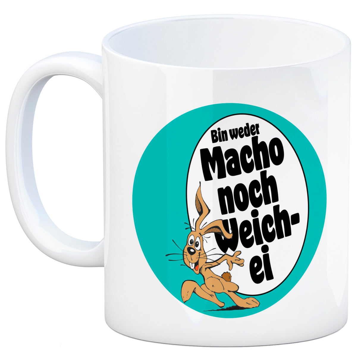 Weder Macho noch Weichei Kaffeebecher mit Osterhase