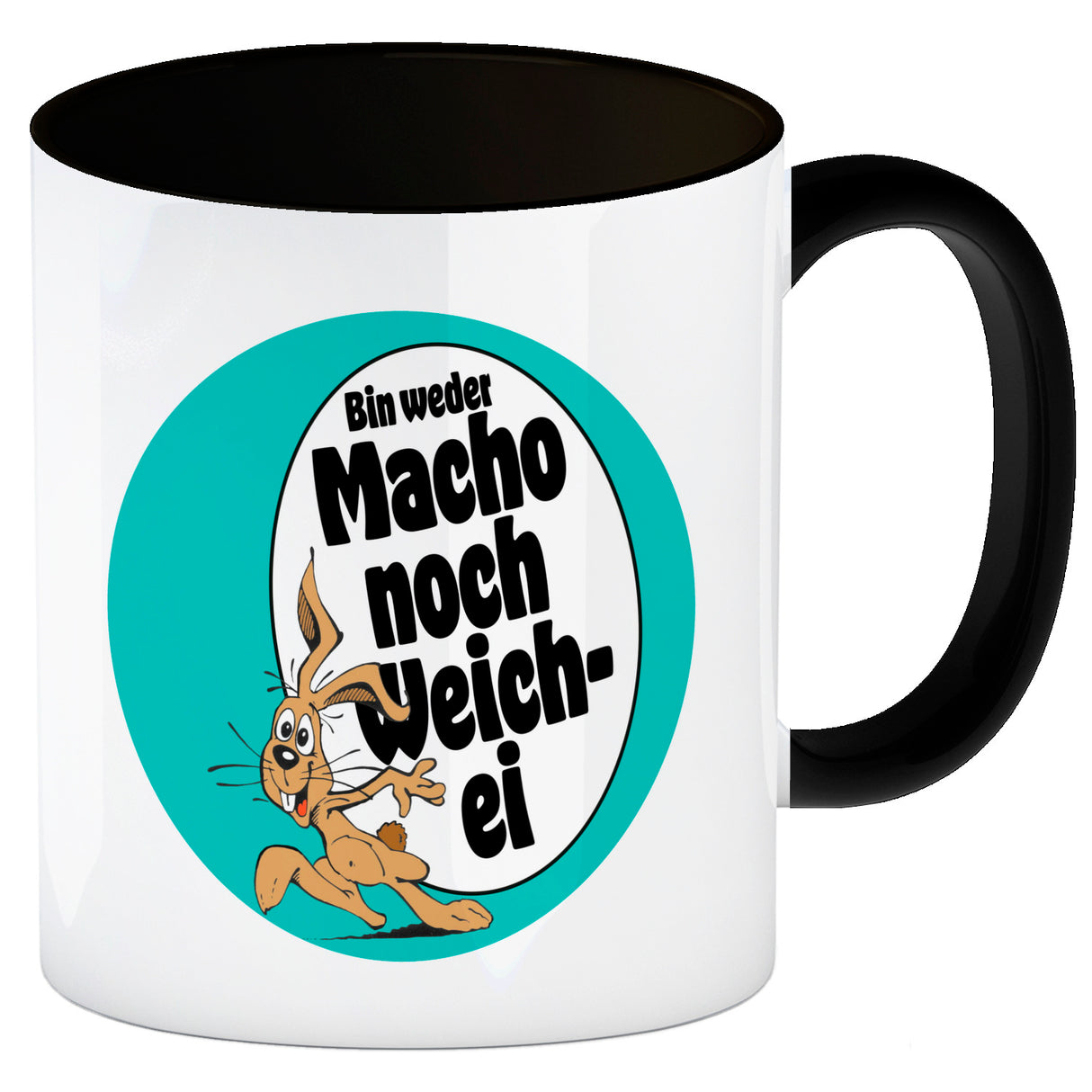 Weder Macho noch Weichei Kaffeebecher mit Osterhase