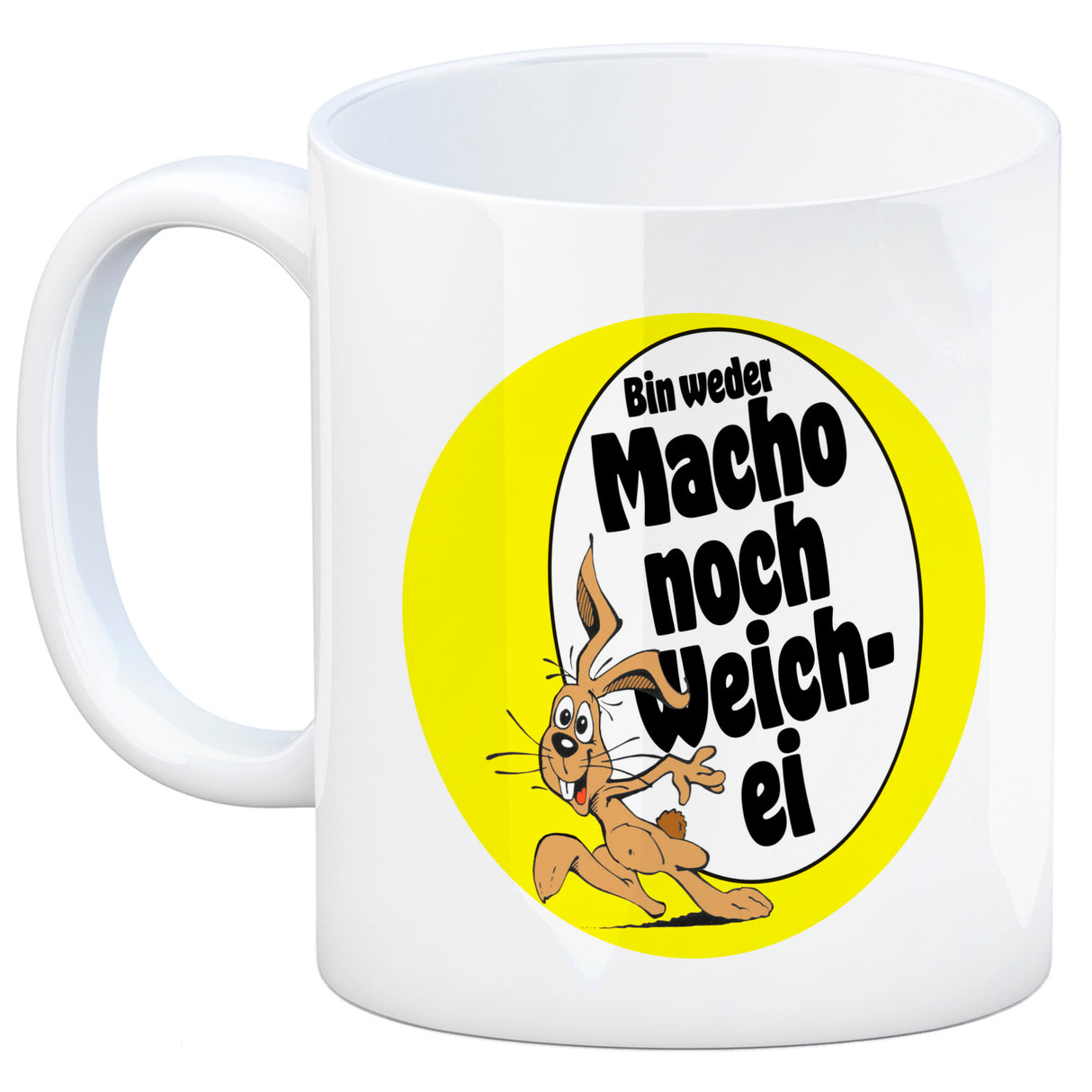 Weder Macho noch Weichei Kaffeebecher mit Osterhase
