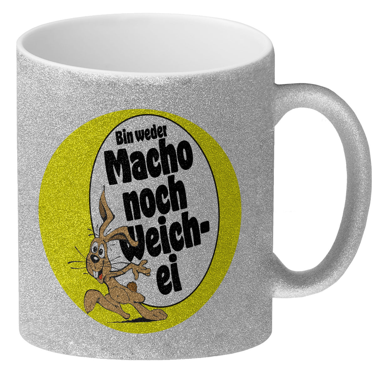 Weder Macho noch Weichei Kaffeebecher mit Osterhase