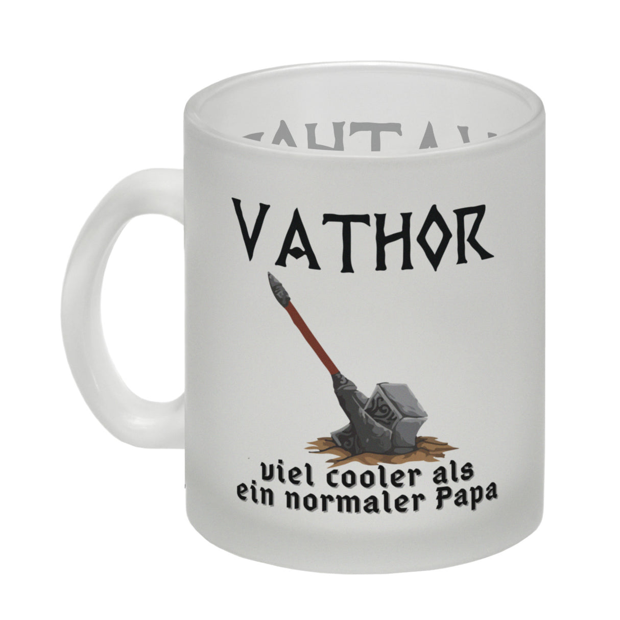 VATHOR Superheld Kaffeebecher mit Hammer und Spruch