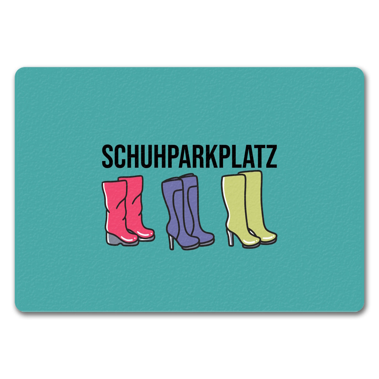 Schuhparkplatz Fußmatte in 35x50 cm in rosa mit Schuhmotiv für Frauen
