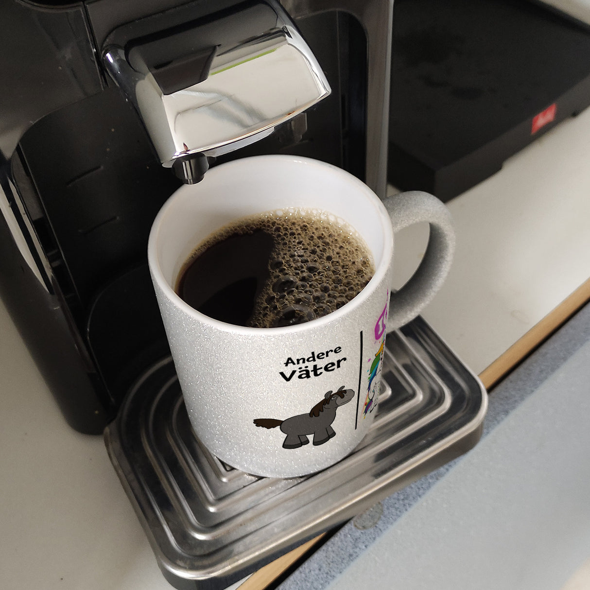 Andere Väter - ICH Kaffeebecher zum Vatertag mit coolem Einhorn