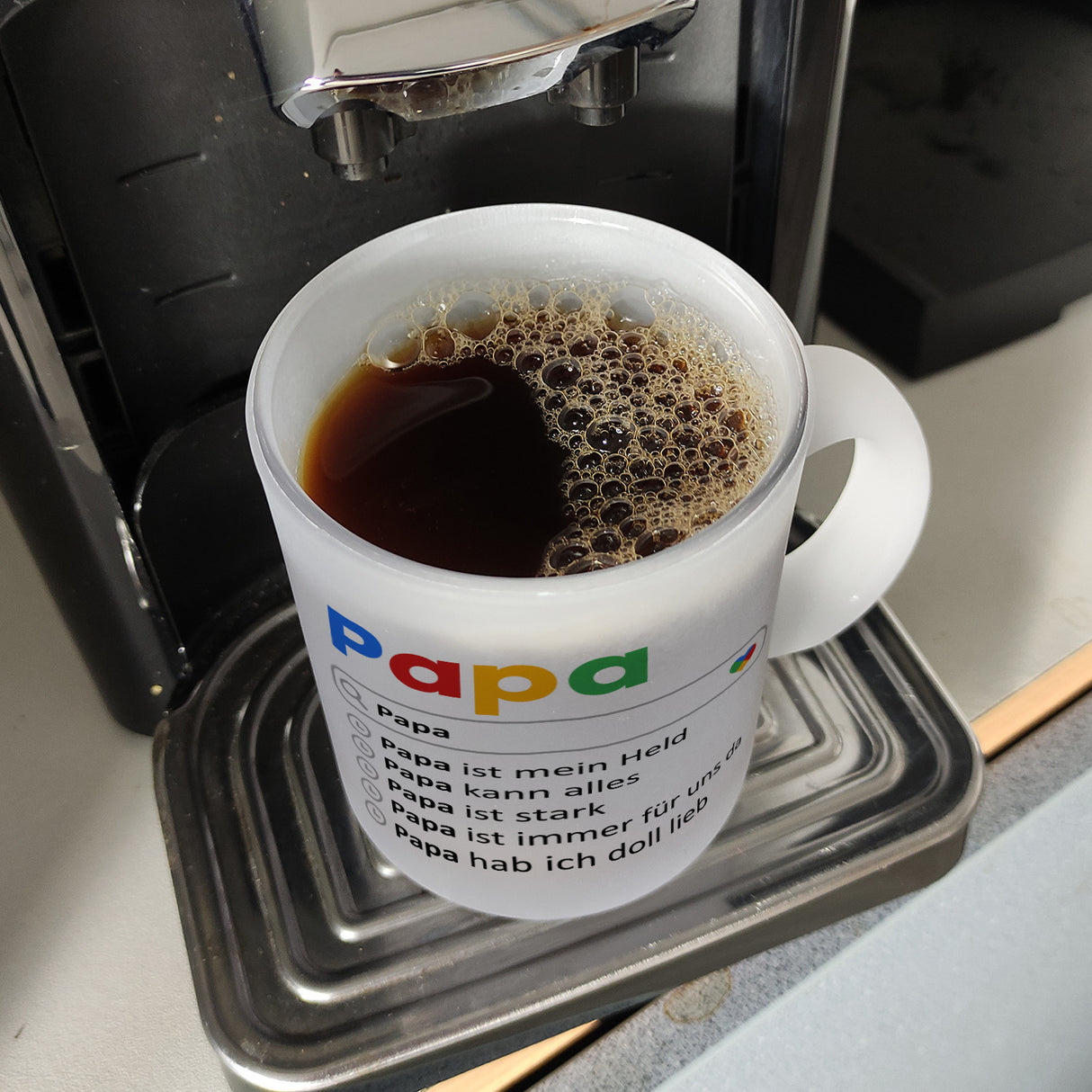Papa ist mein Held Suchmaschine Kaffeebecher