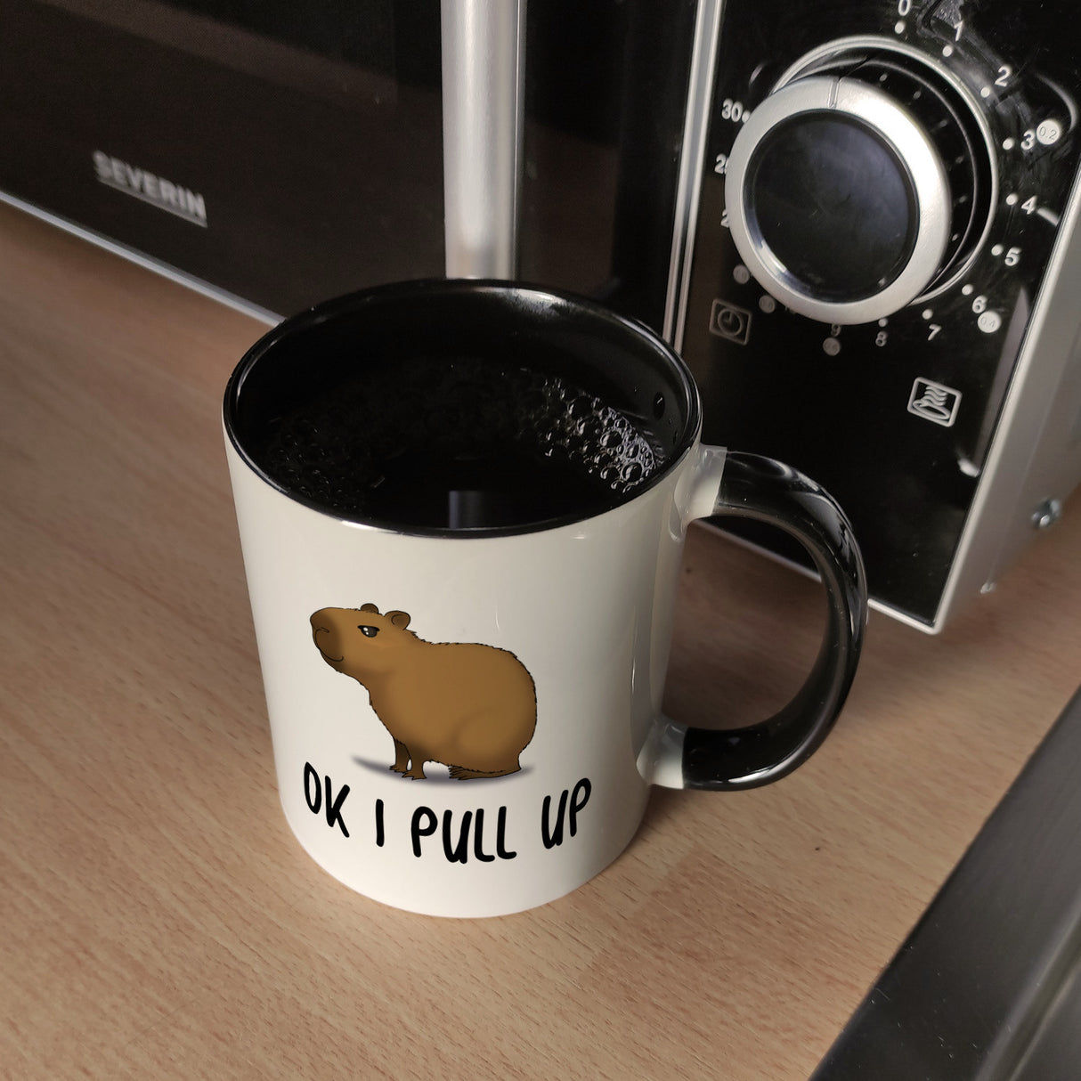 Ok I pull up normales Capybara Meme Kaffeebecher